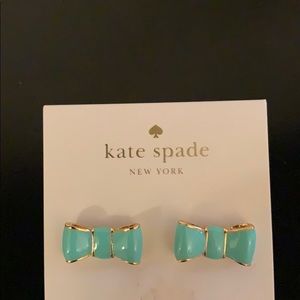 Blue bow Kate Spade earrings